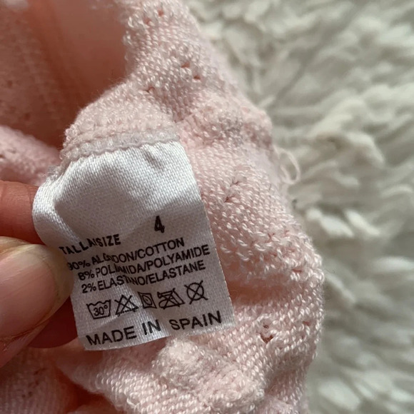 Pink open work condor tights made in Spain NWOT , childrens place white tights - Picture 4 of 5